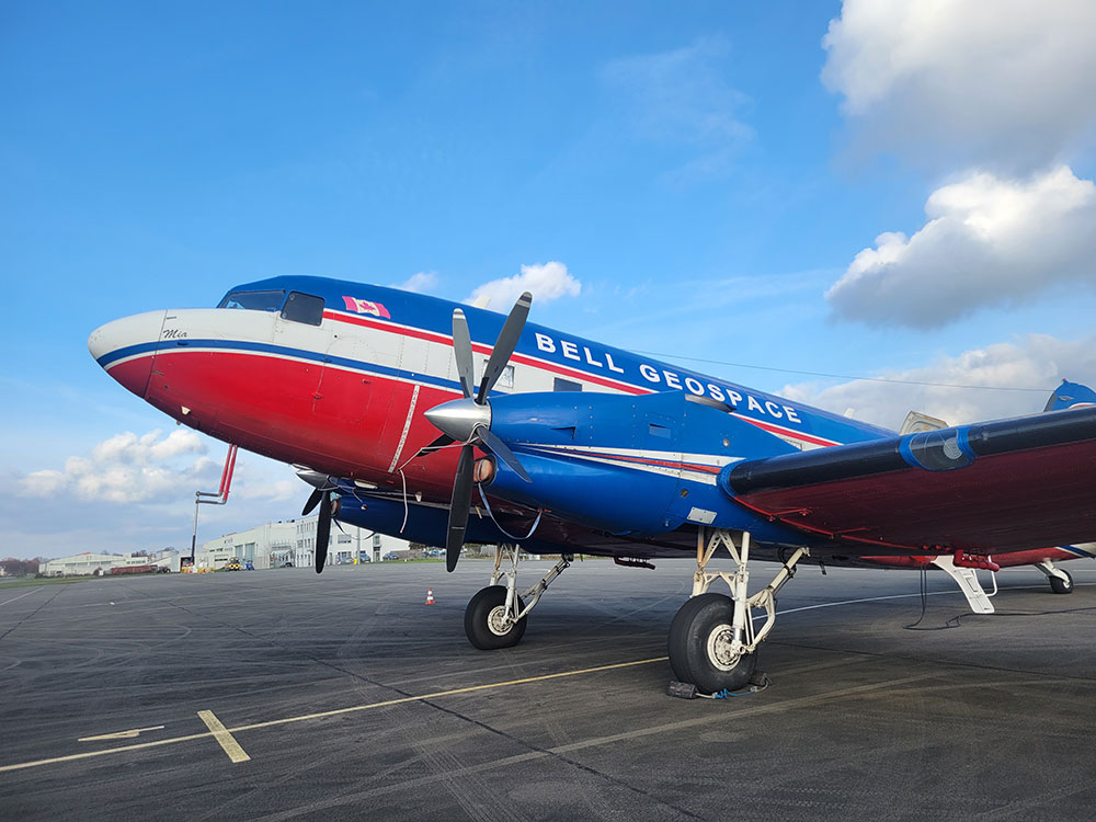 Avion utilisée pour les campagnes d'exploration aéroportées