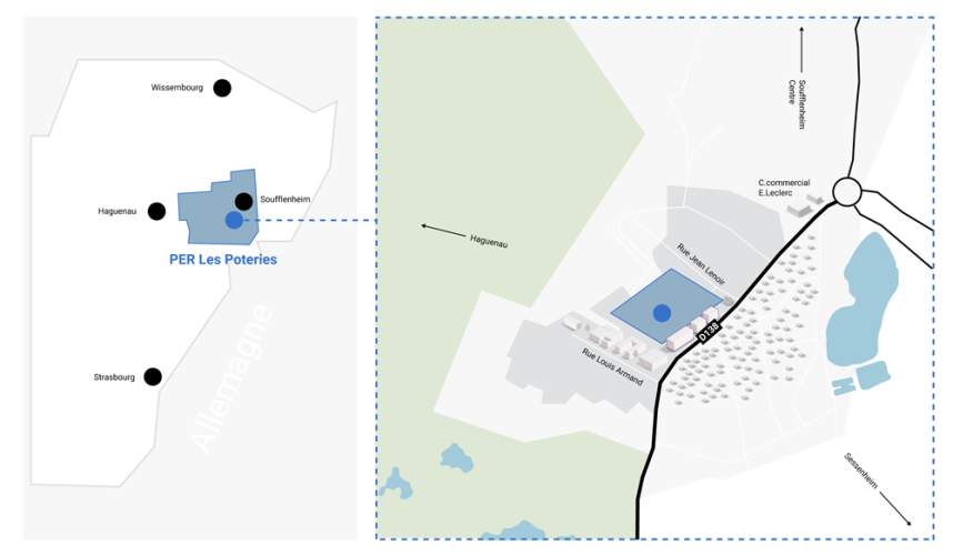 Localisation du site du projet "Les Poteries Exploration"